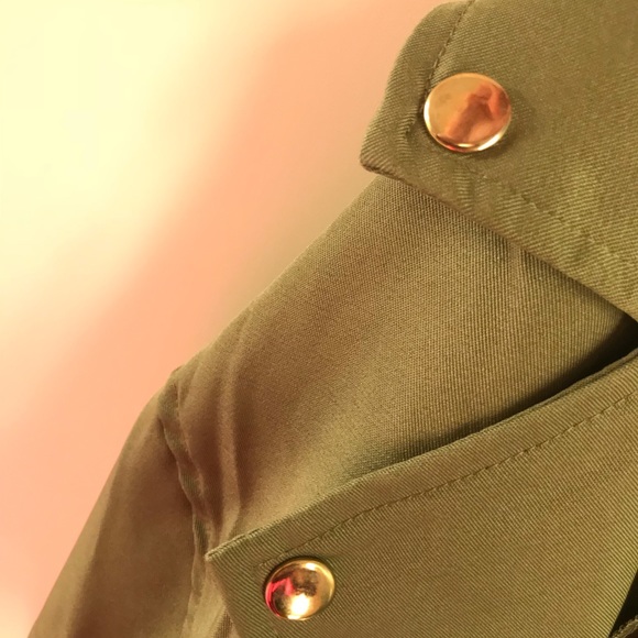 Cropped Army Green Jacket - Picture 4 of 4